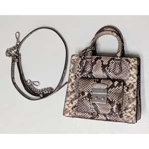 Michael Kors Embossed Leather Mini Crossbody Tote Bag